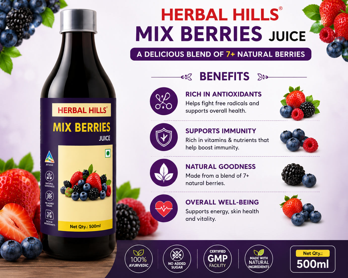Mix Berry Wellness Juice – Daily Immunity & Wellness Drink